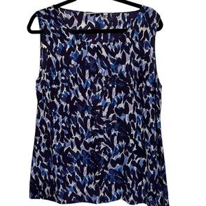 Halogen Sheer Sleeveless Silk Top Size L